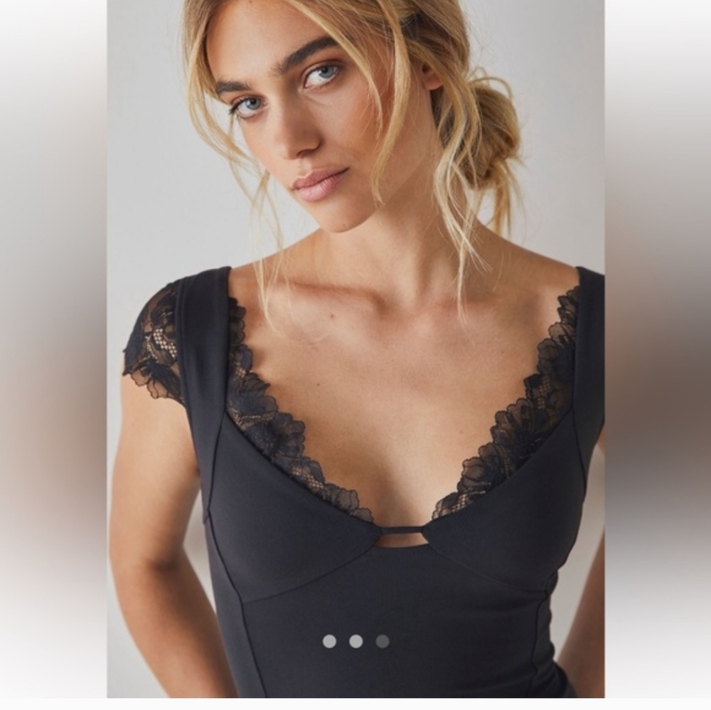 Green Pineneedle Better Not Lace Cami By Intimately FP Free People M - Picture 2 of 10